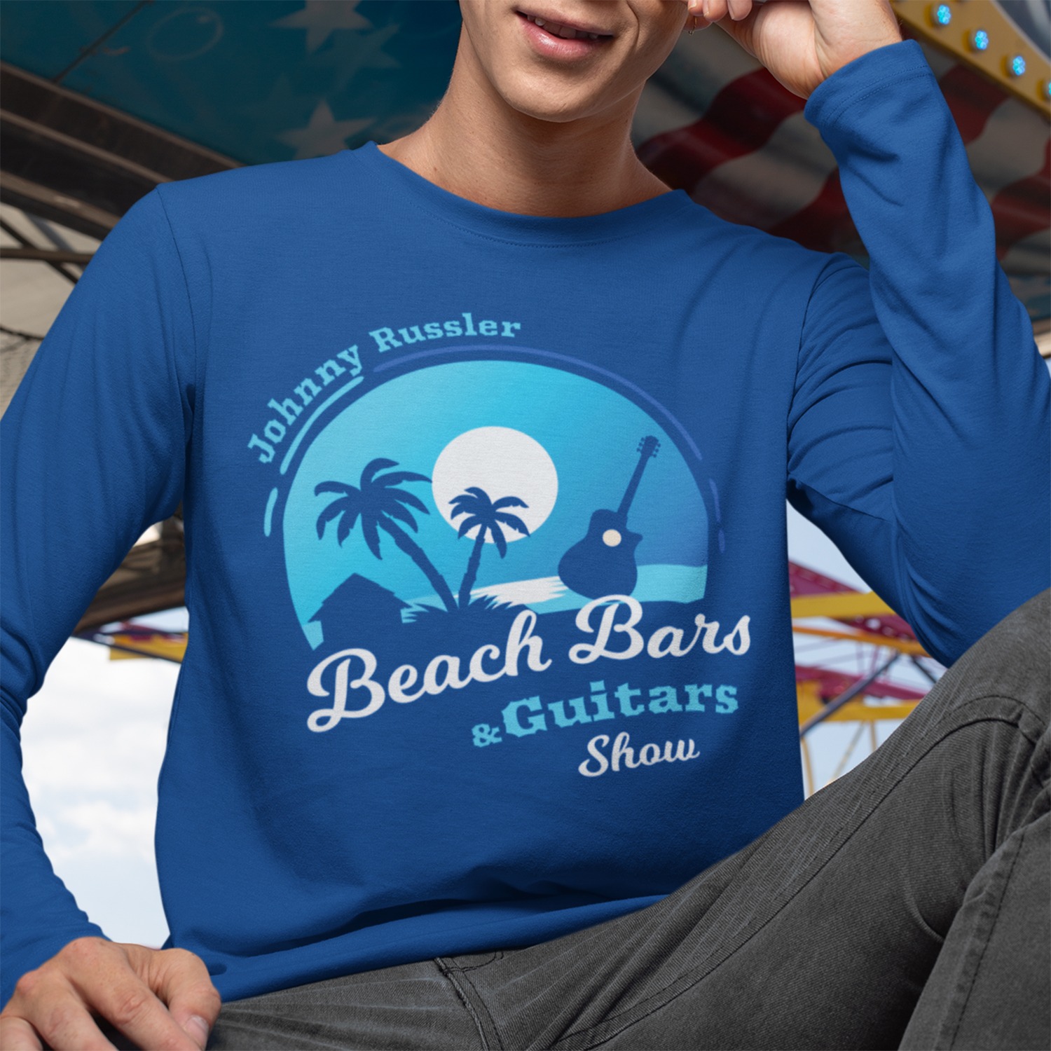 Beach Bars and Guitars Show Ladies Fitted Tee, The Troprock Shop