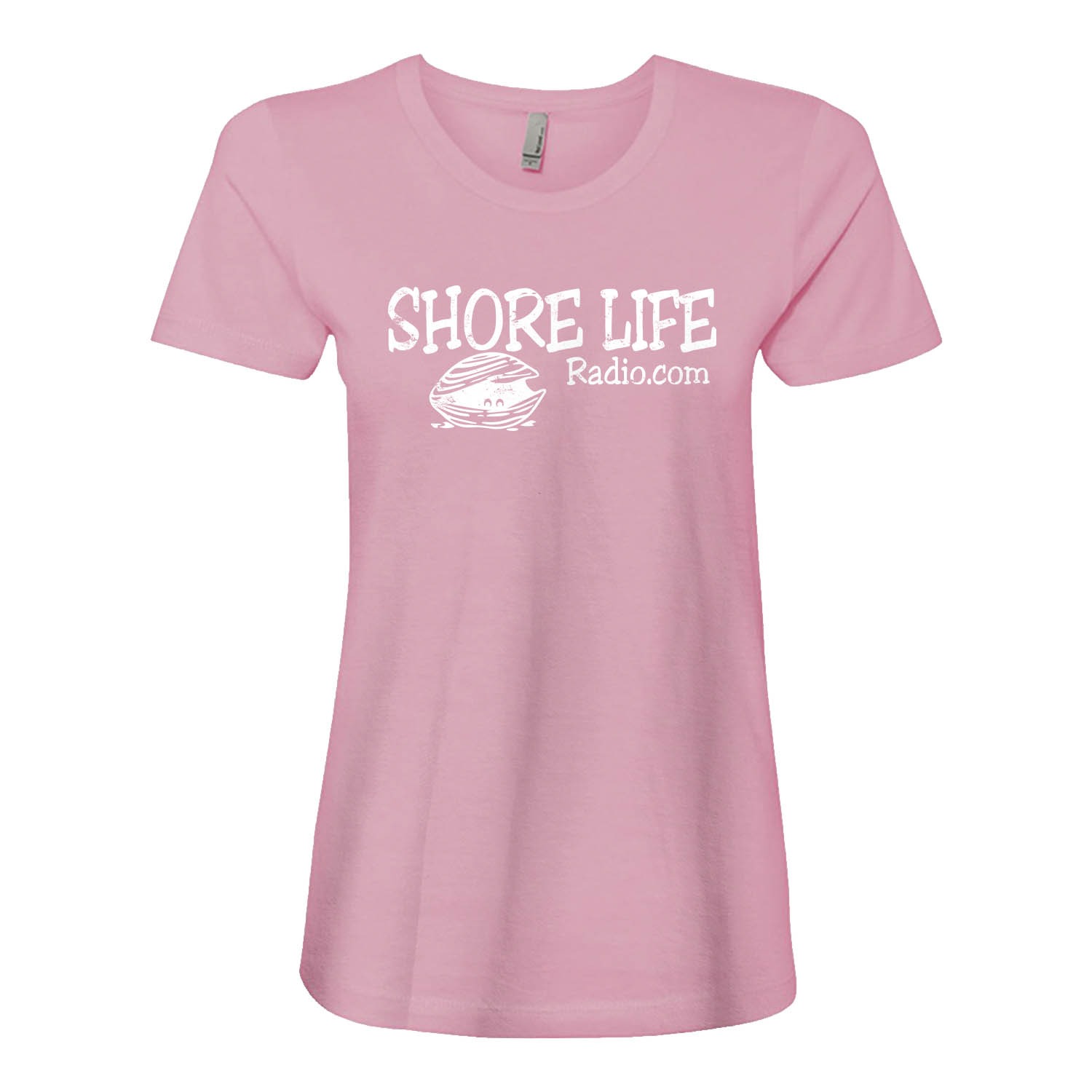 Shore Life Radio Clam Women&#8217;s Fitted T-Shirt, The Troprock Shop
