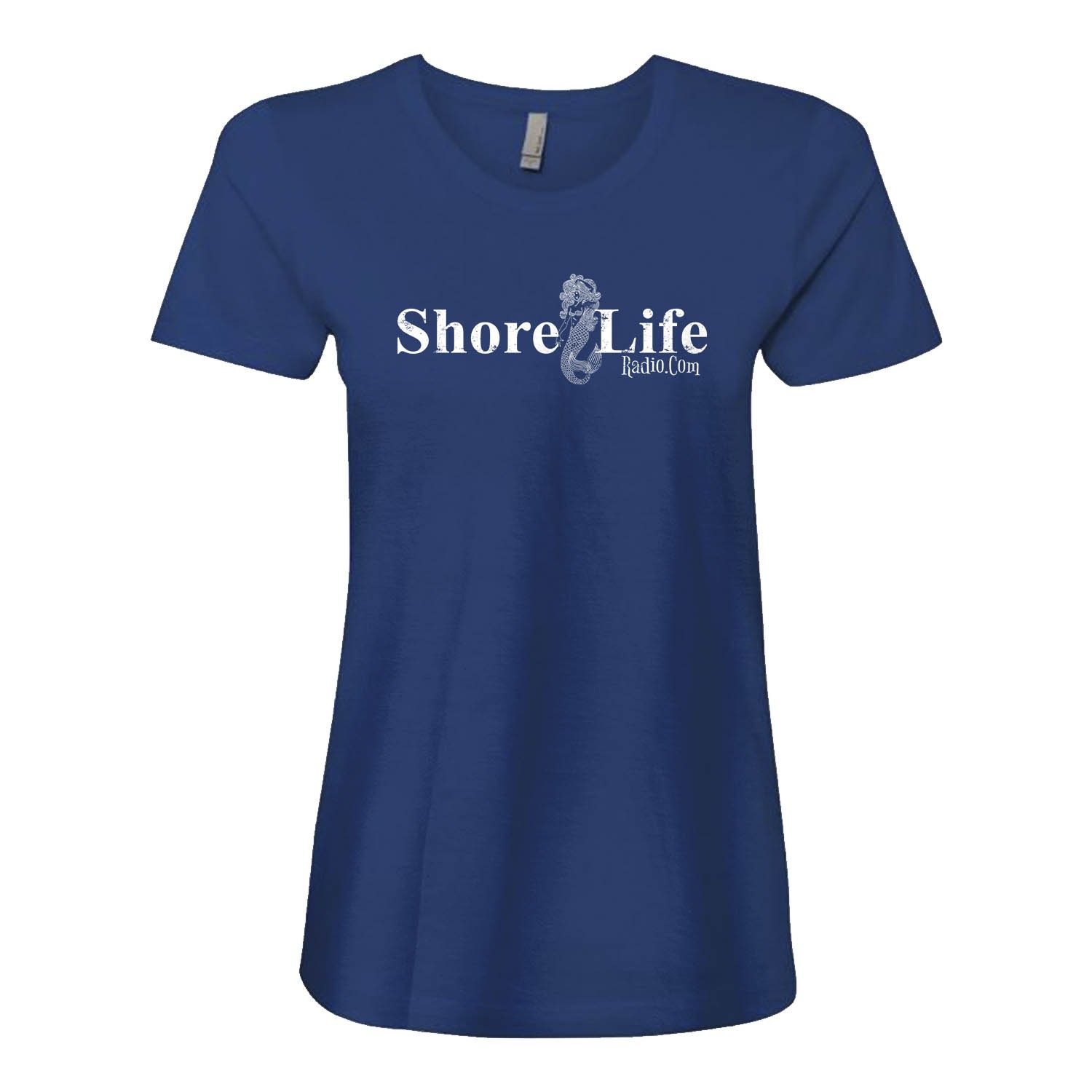 Shore Life Radio Mermaid Women&#8217;s Fitted T-Shirt, The Troprock Shop