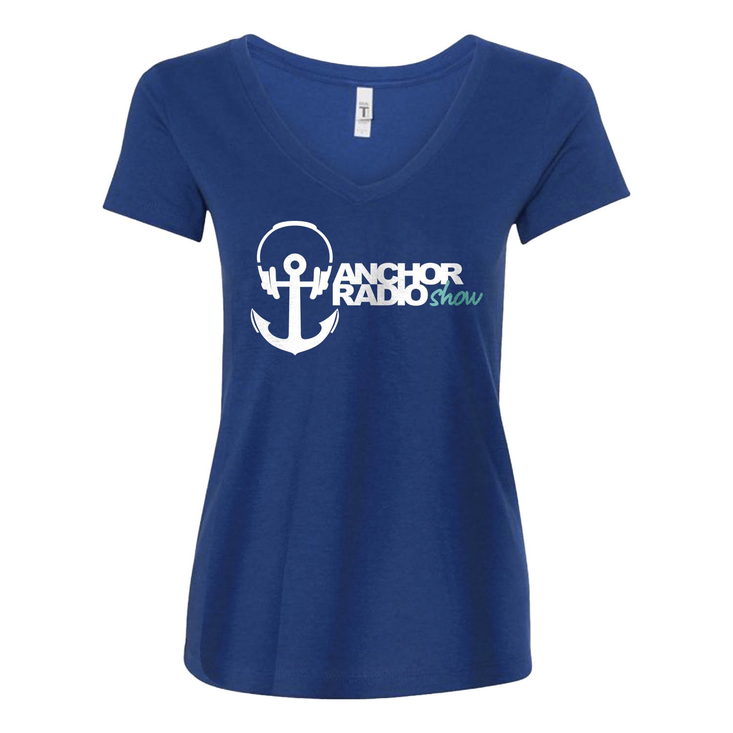 Anchor Radio Womens Vneck Fitted Tee, The Troprock Shop