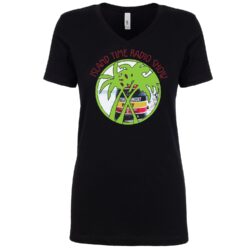 Island Time Radio Show Key West Logo Women&#8217;s Vneck, The Troprock Shop