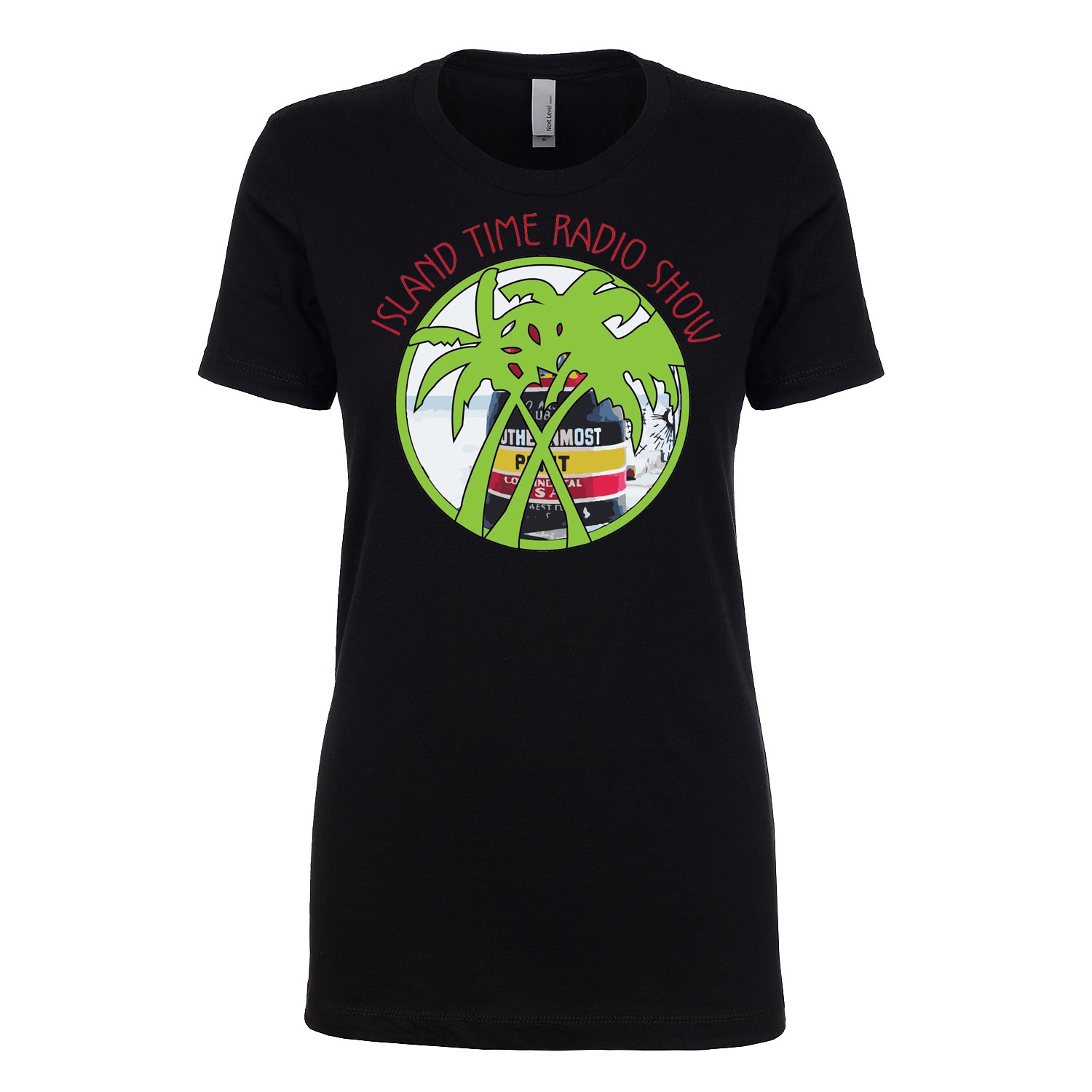 Island Time Radio Show Key West Logo Women&#8217;s Fitted Tee, The Troprock Shop
