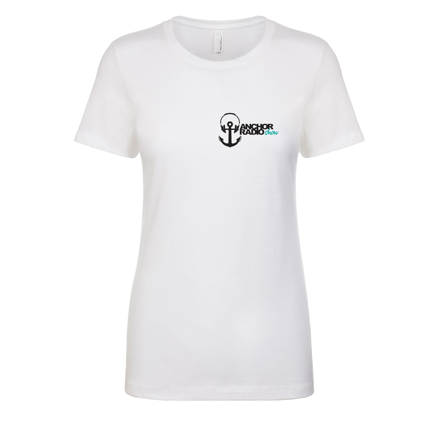 Anchor Radio Show Pirate On Back Ladies Fitted Tee, The Troprock Shop