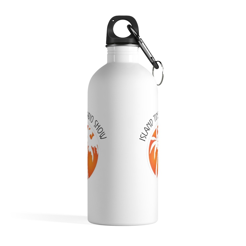Island time Radio Show Stainless Steel Water Bottle, The Troprock Shop