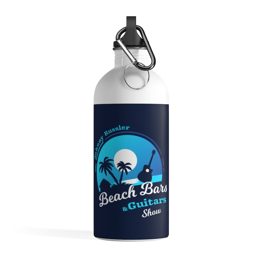 Beach Bars and Guitars Stainless Steel Water Bottle, The Troprock Shop