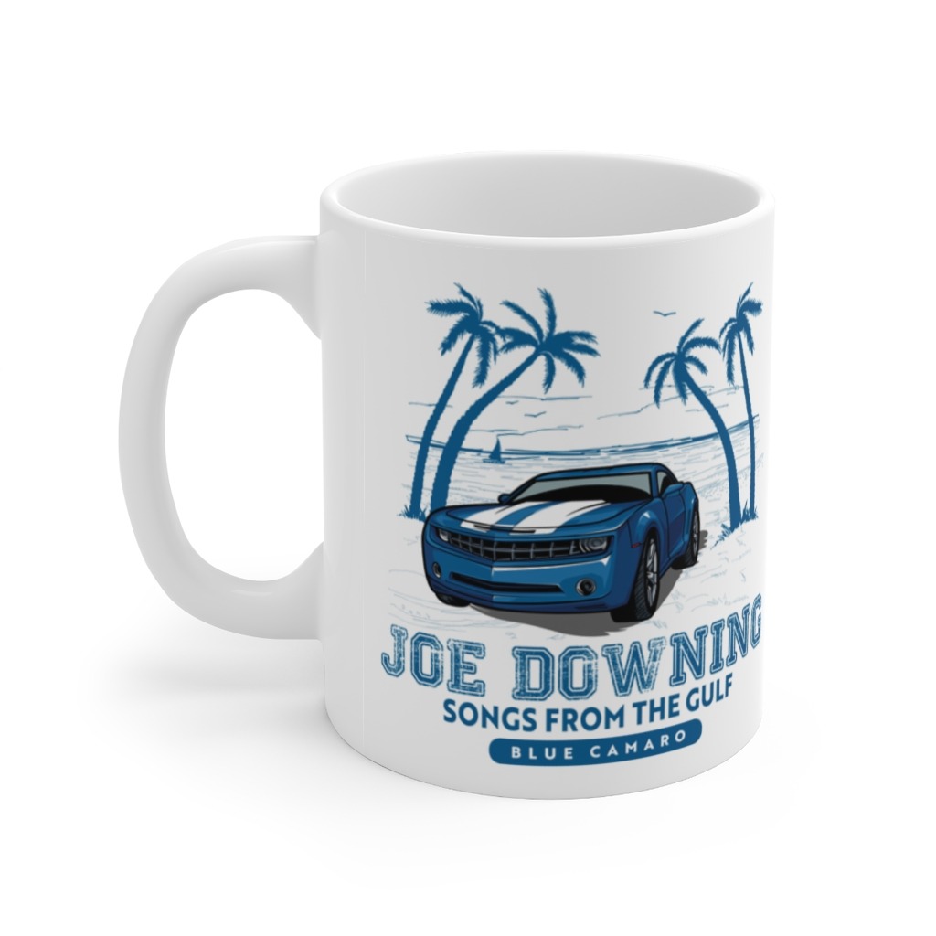 Joe Downing Blue Camaro Ceramic Mug 11oz, The Troprock Shop