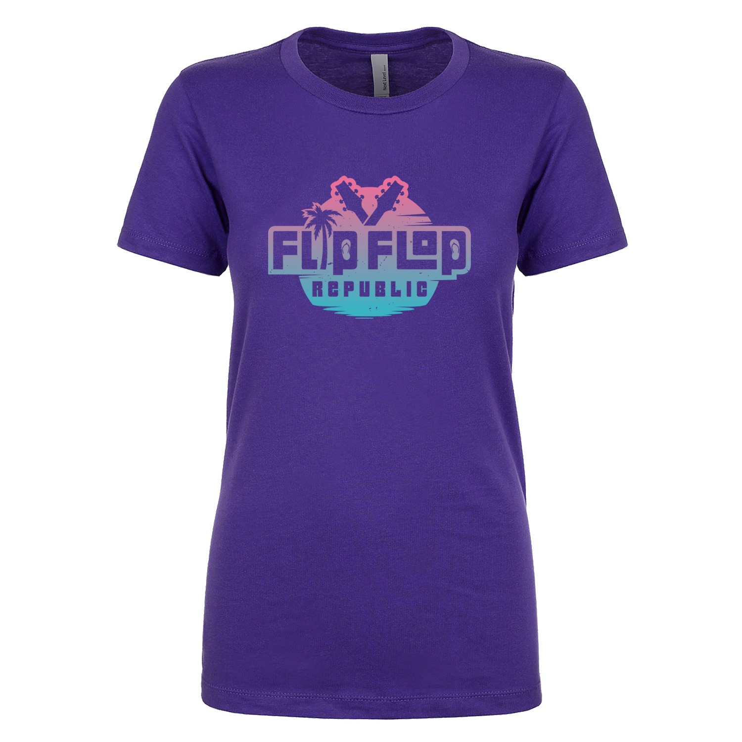 Flip Flop Republic Miami Vice Women&#8217;s Fitted Tee, The Troprock Shop