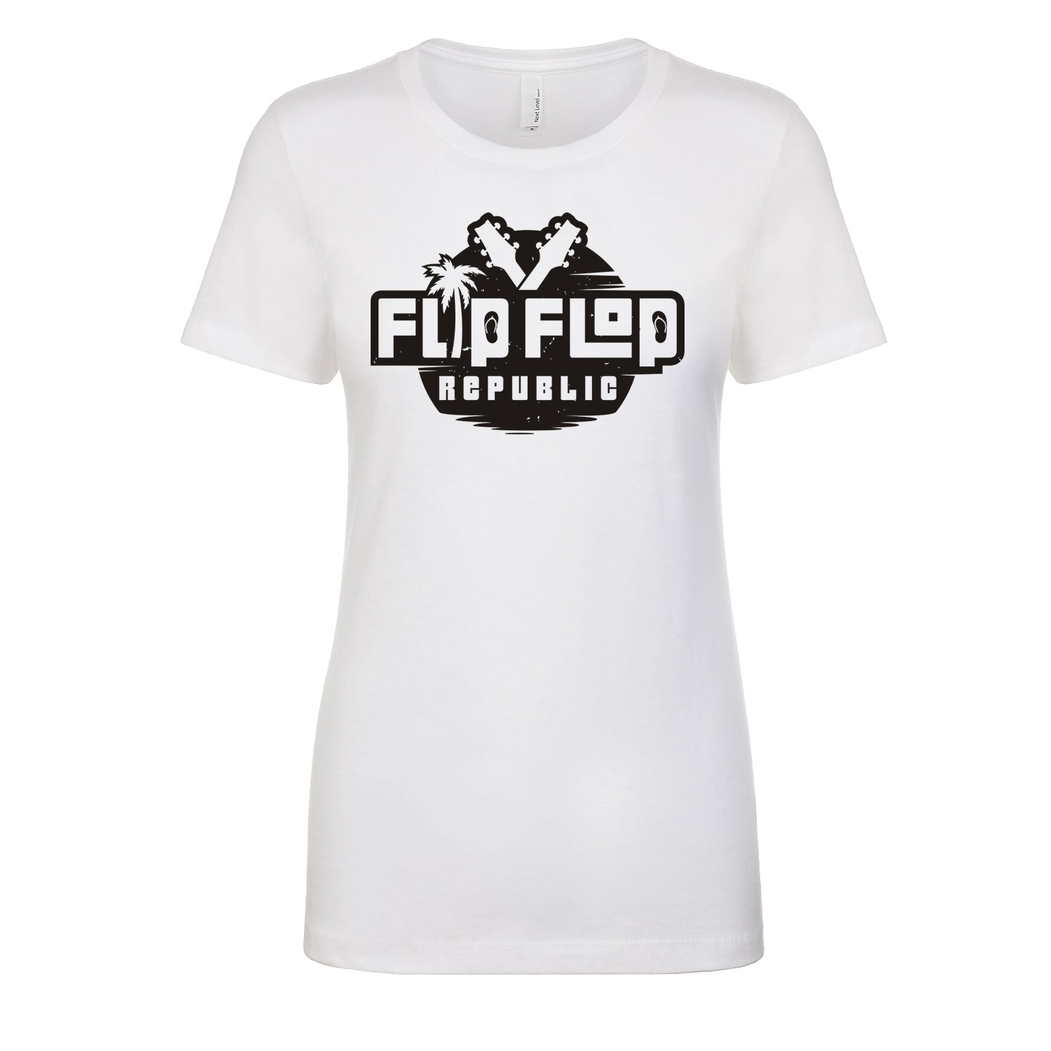 Flip Flop Republic Blackout Women&#8217;s Fitted Tee, The Troprock Shop