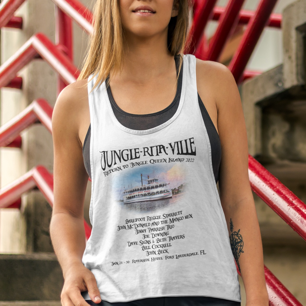 Jungle-Rita-Ville Women&#8217;s Racerback Tank, The Troprock Shop